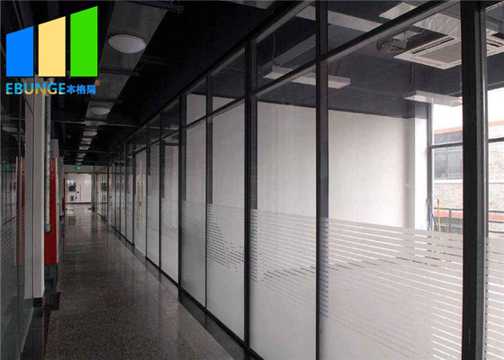 Fireproof Tempered Glass Partition System For Office And Hotel Decoration