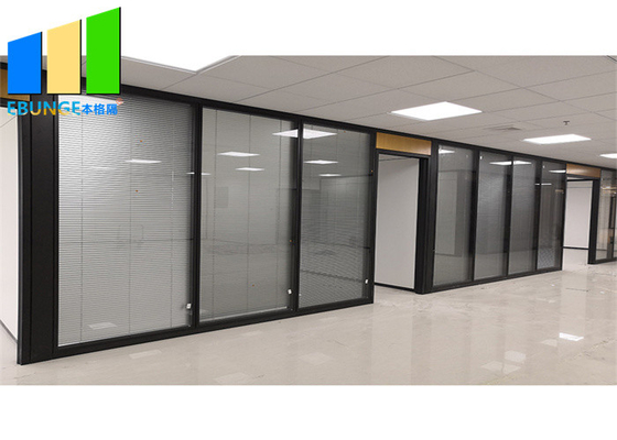 10mm Clear Tempered Frosted Glass Office Partition Walls With Aluminum Frames