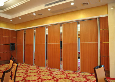 Melamine Carpet Finish Folding Glass Partitions For Meeting Room