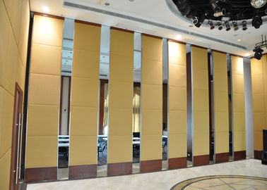 Sound Proof Aluminum Movable Banquet Restaurant Partition Wall With Double Wheels