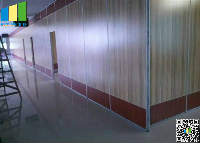 MDF Steel Track Sliding Partition Walls , Double Roller Hotel Light  Movable Partitions