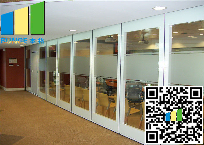 Hall 2.56 Inch Glass Office Movable Glazed Wall For Meeting Room