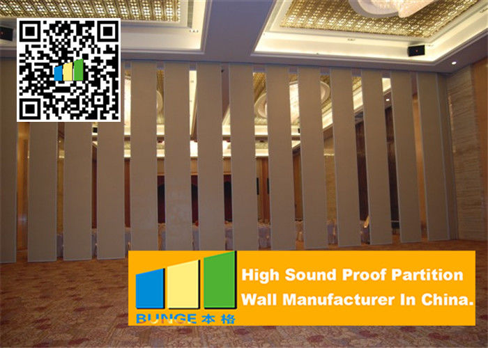 Folding Acoustic Movable Partition Walls , Banquet Room Moving Partition Wall