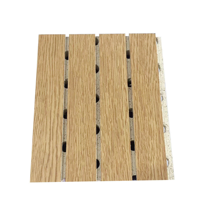 Wooden Laminated Grooved Sound Absorbing Board Restaurant Decorative MDF Wall Panel