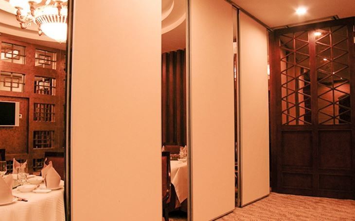 Acoustic Wooden Folding Screen Room Divider For Restaurant Decorative