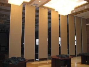 Floor to Ceiling Wooden Room Divider Wall / Sound Proofing Movable Sliding Doors