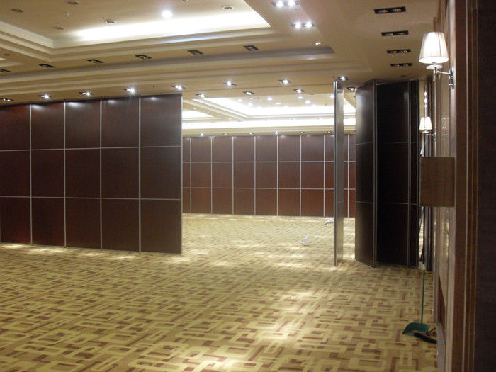 Sliding Room Dividers For Banquet Hall with Acoustic Leather Soft Cover Surface