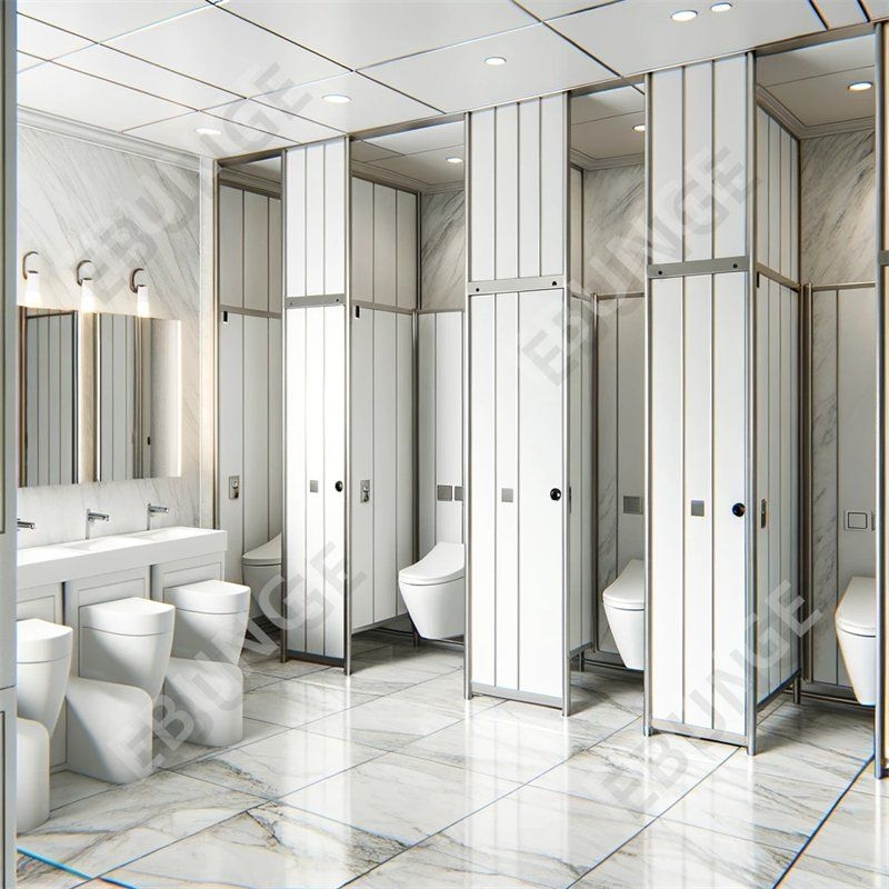 Floor Mounted Toilet Partition Wall with Water Resistance and Color Assortment Assortment