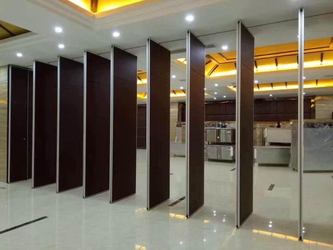 Thickness 85mm Hotel Acoustic Room Dividers With Aluminium Sliding Track
