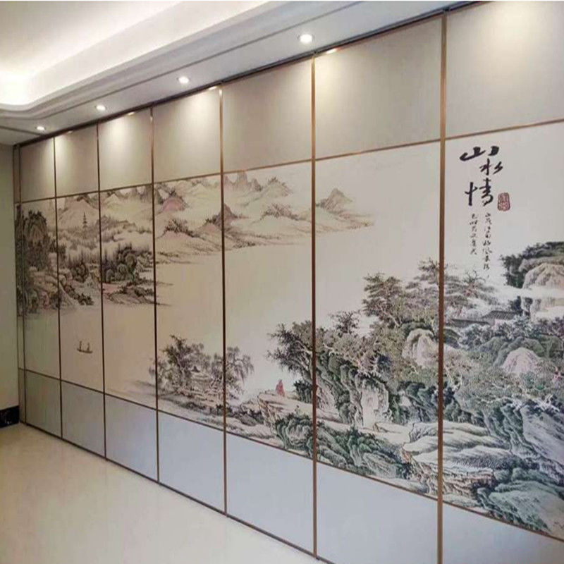 Acoustic Material System Operable Sliding Partitions Walls For Hotel Decorative