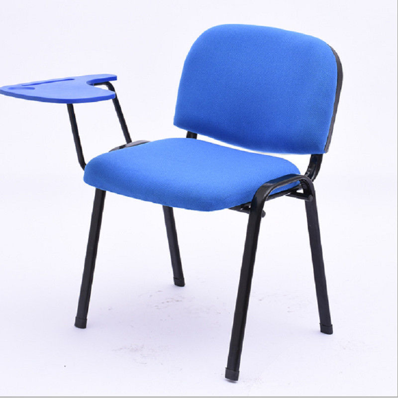 Blue Ergonomic Office Chair , Meeting Room Or Visiting Room Chairs Without Wheels