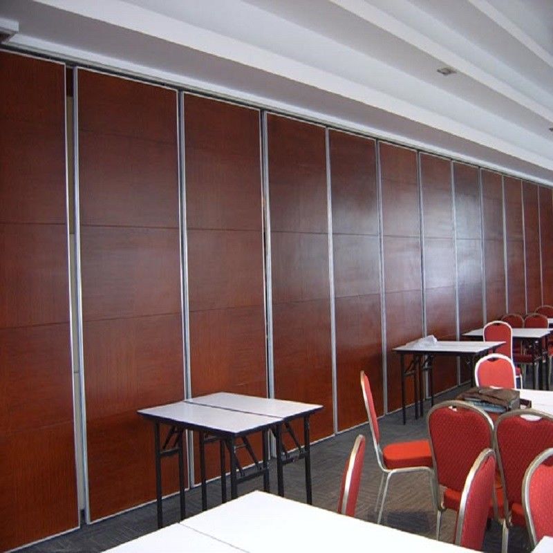 OEM Movable Partition Walls For Banquet / Soundproof Sliding Door Acoustic Wooden Panels