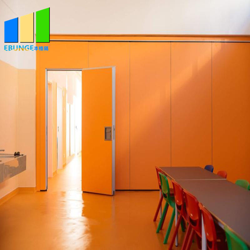 Ebunge Office Decoration Room Partition Acoustical Room Dividers Operable Wood Sliding Folding Partition