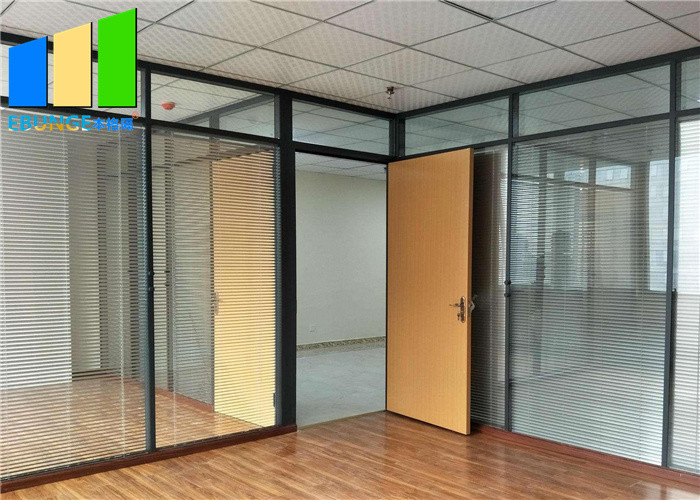 Aluminium Frame Fixed Glass Partition Interior Office Separation Partition Wall