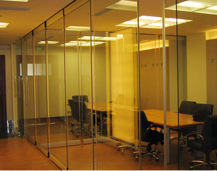 Glass Partition Walls , Folding Interior Glass Door , Demountable Partition