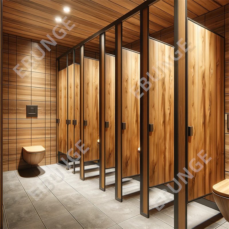 Easy to Clean Fire Rated Toilet Cubicle Partition with Hinged Door