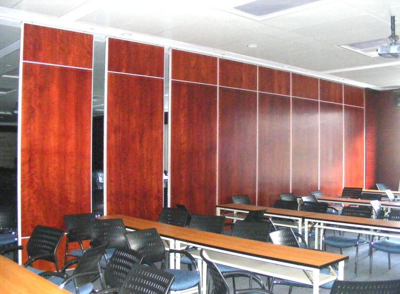 Operable Plywood Soundproof Office Partition Walls 65 mm Thickness