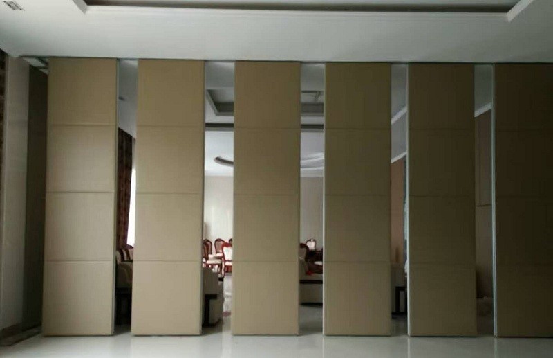 Soundproof Operable Movable Acoustic Partition Wall With Aluminium Tracks Rollers