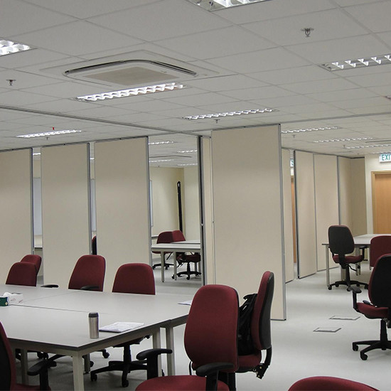 Conference Room Folding Operable Partition Walls Aluminum Hanging