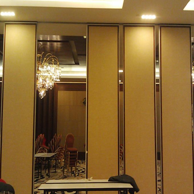 Acoustic Sliding Folding Partition Walls On Wheels / Meeting Room Partition Walls